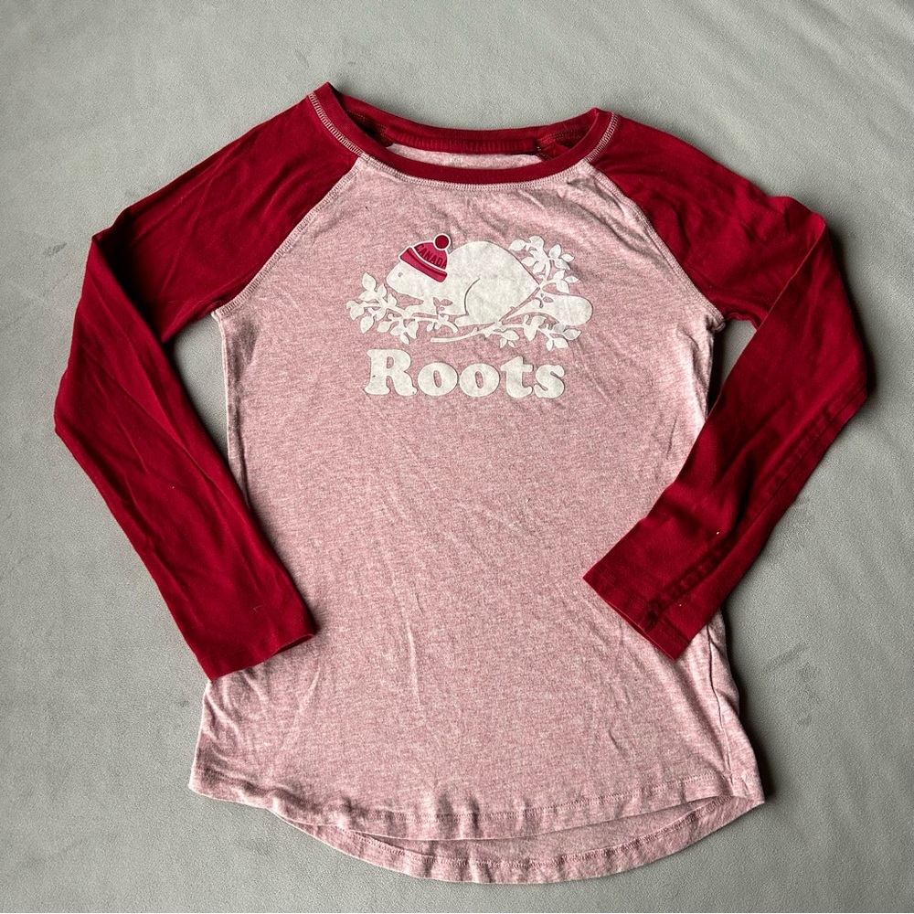 Roots ~ Raglan Tee ~ Girls Size XL 11-12